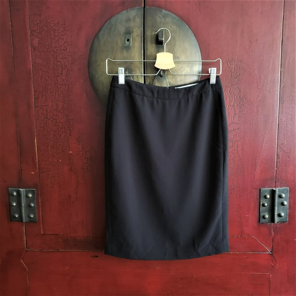 Black Skirt with Back High Slit